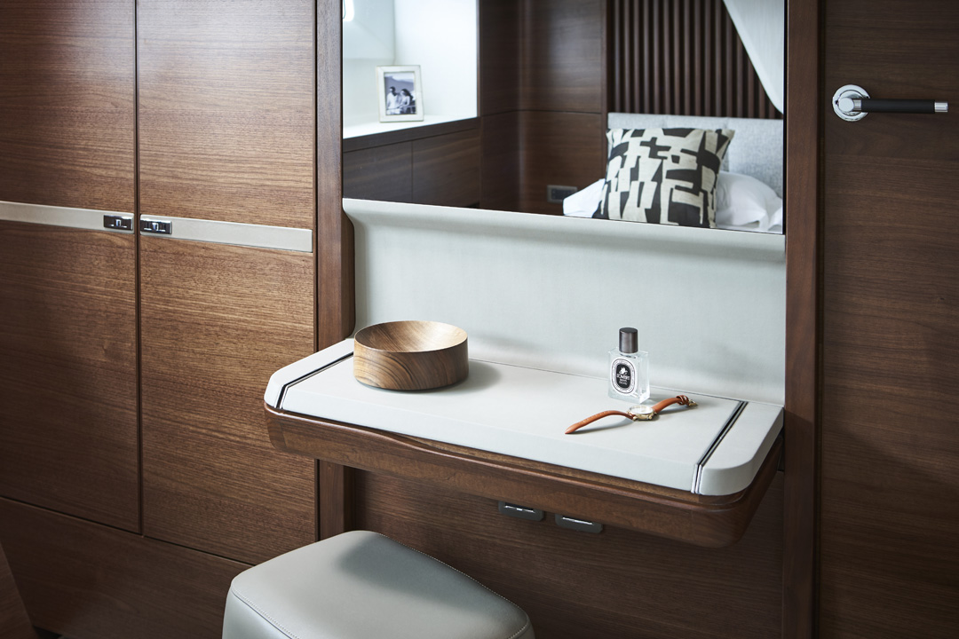 Dressing table with stool