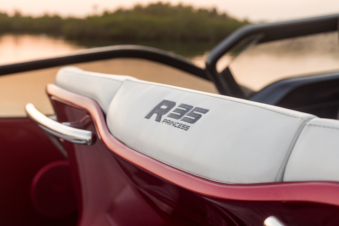 Helm stitching detail