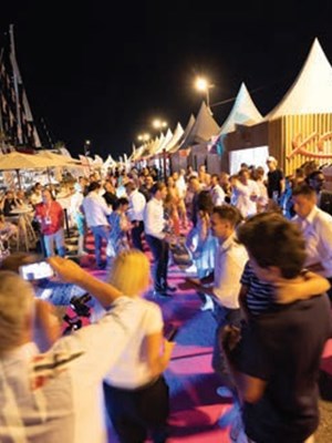 <p>The after-dark atmosphere at Cannes</p>